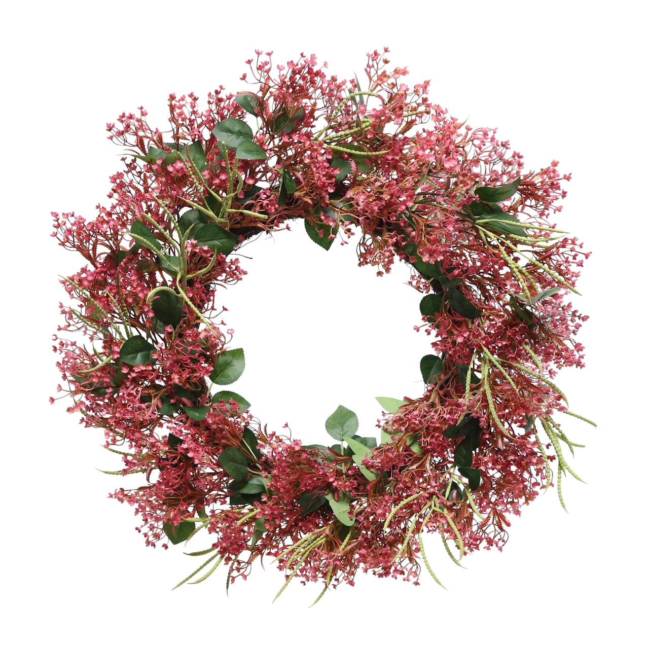 24" Artificial Gypsophila Floral Spring Wreath